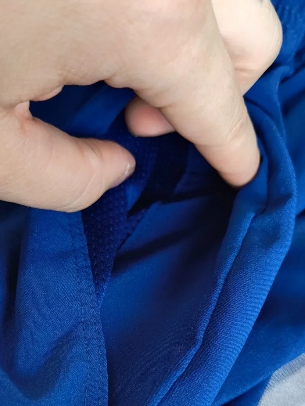 Nike Royal Blue Kids Athletic Shorts with White Swoosh AE